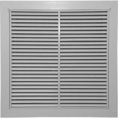 Aluminum T-Bar Return Air Grille R6 Back 24" x 24" White