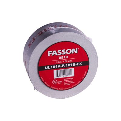 Fasson 0810 2.5" x 60 Yards UL 181 A-P / B-FX Aluminum Foil Tape