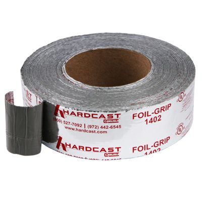 Foil-Grip 1402 Printed Indoor/Outdoor Rolled Duct Sealant - Silver- 3" x 100' Roll