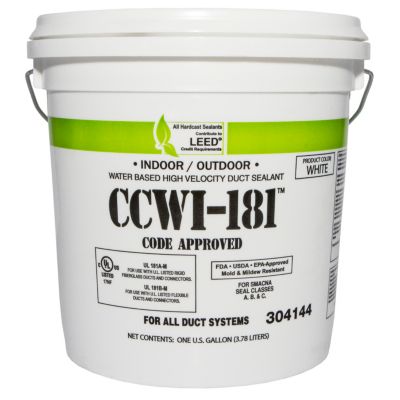 CCWI-181 Indoor/Outdoor Water Based Duct Sealant White, 1 Gallon