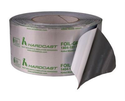 Foil Grip 1404 - 181BFX Silver Foil, 3" x 100' Printed Pressure Sensitive Rolled Mastic Sealant