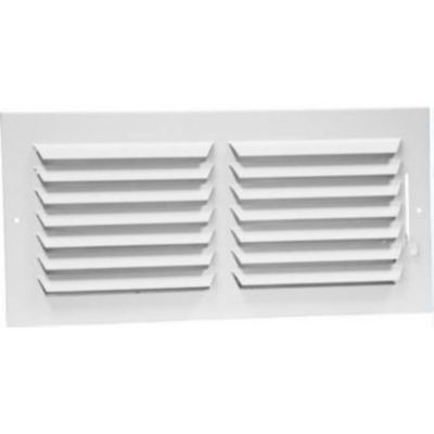12" x 6" Steel Curved-Blade 1-Way Register, Multi Shutter Damper