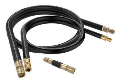 Refrigerant Hose, Black, 6', 1/2" Diameter, 3/8" to 1/4" Fitting
