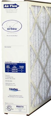 Air Bear Filter 20" x 25" x 5" Merv 8 for Air Bear Supreme 2000
